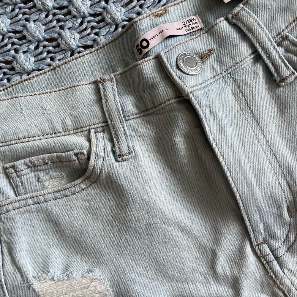 Distressed Jean Shorts - Picture 2 of 4